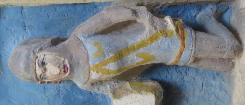 Wales St Athan - St Athan William Berkrolles 1327 and wife Phelice de Vere